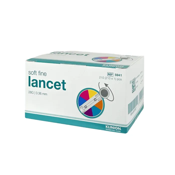 Klinion Diabetes Care Soft fine lancetten 28G 210 stuks
