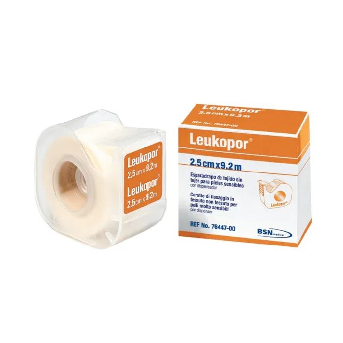 Leukopor Pflaster 2,5cm x 9,2m auf Spender