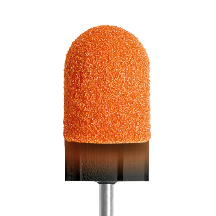 Schleifkappe orange rund 10mm mittel 10 Stück