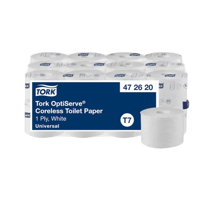 Tork OptiServe Hulsloos Toiletpapier Wit T7 1-laags 24x1250 vellen
